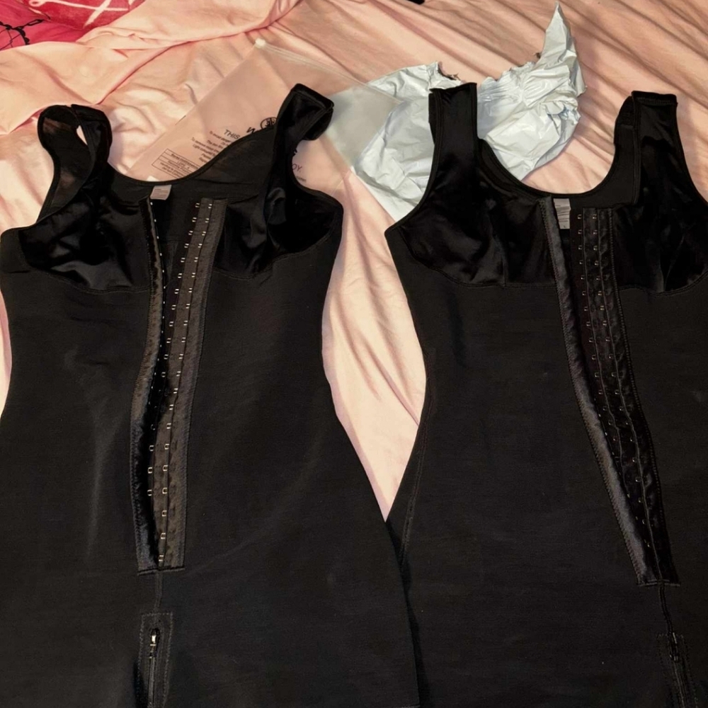 Black Front-Closure Shapewear Bodysuit (Lot of 2) Faja